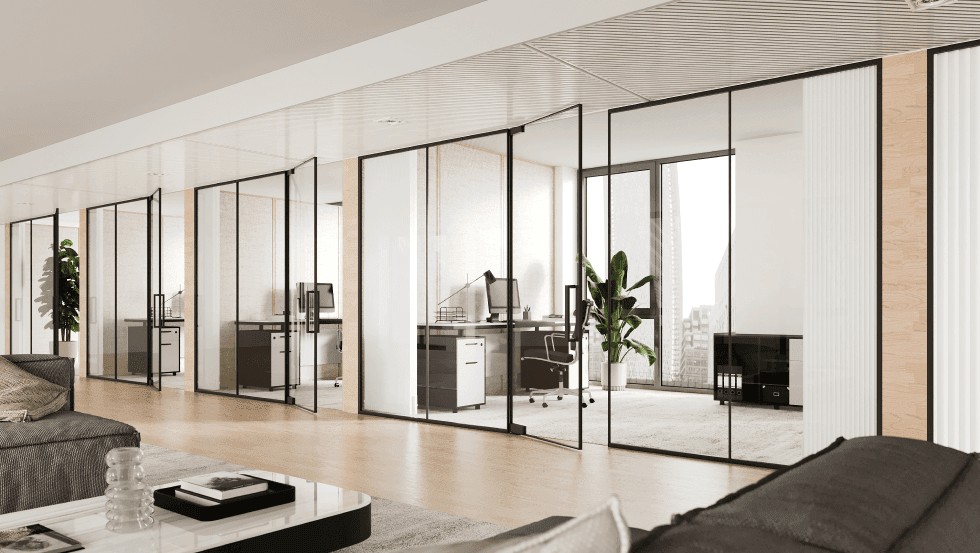 Sliding Glass Elegance: Space Smart Living with Glass Partitions
